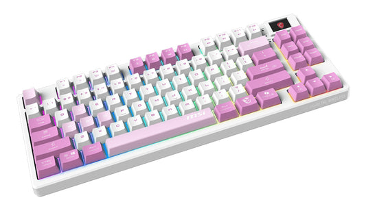 Teclado Gamer MSI Forge GK600 TKL Wireless Violet Inalámbrico RGB USB 2.0 Mecánica lineal