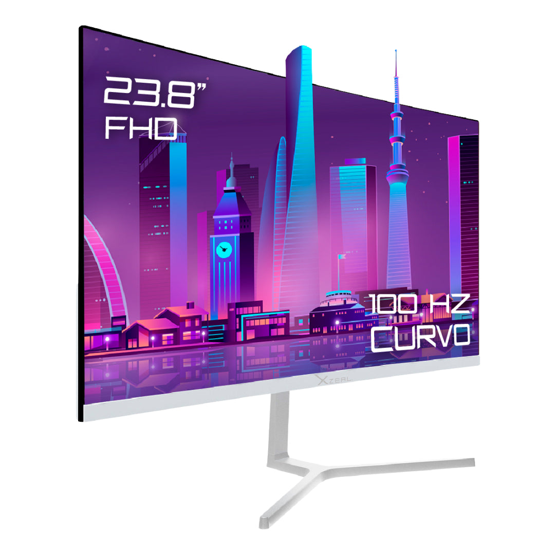 Monitor Xzeal 23.8" Gaming Curvo XST-570 1920x1080p FHD 100HZ VGA HDMI Vesa Blanco