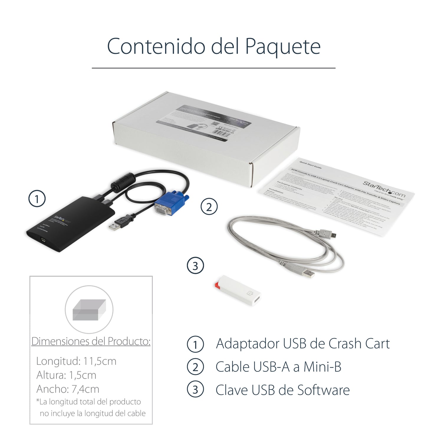 StarTech.com NOTECONS02 interruptor KVM Negro