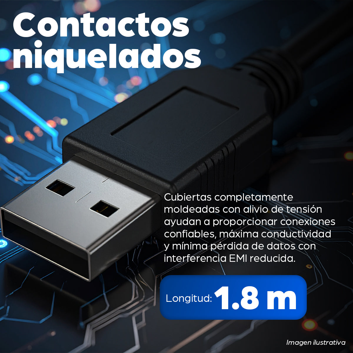 Manhattan 342650 cable USB USB 1.1 1.8 m USB A USB B Negro