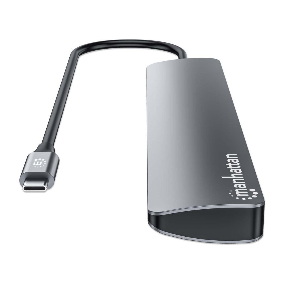 Manhattan 181167 base para laptop o replicador de puertos Alámbrico USB 3.2 Gen 2 (3.1 Gen 2) Type-C Gris