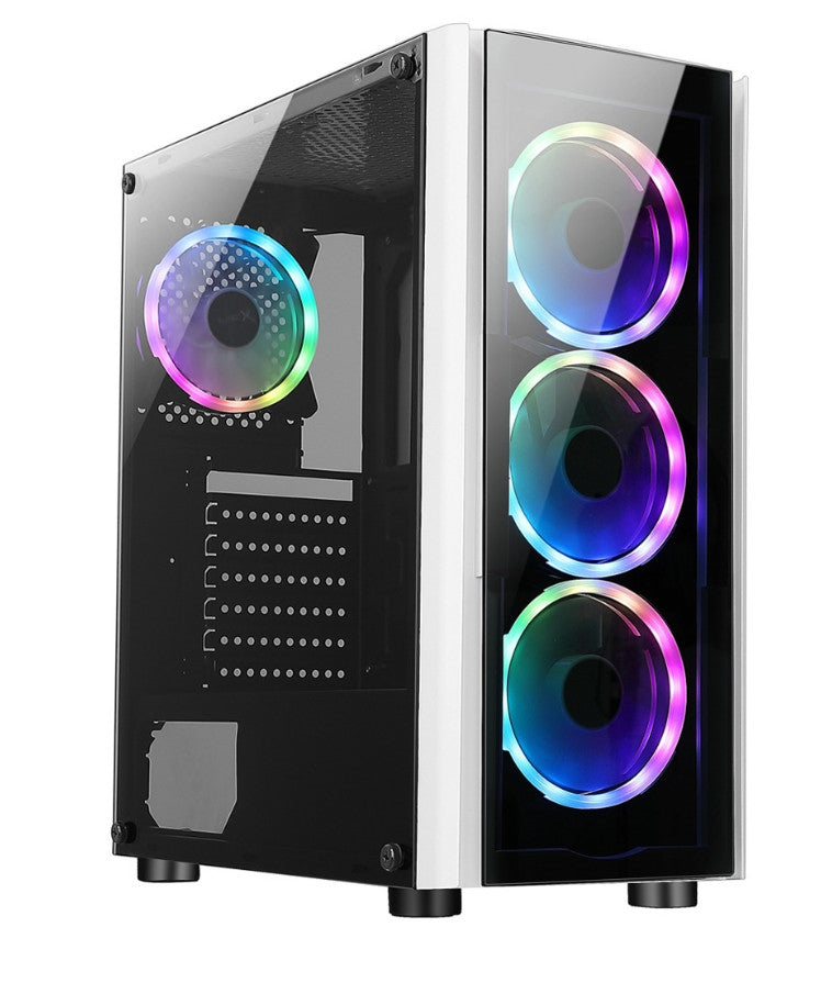 Gabinete Xzeal XZ110 Midi-Tower ATX/Micro-ATX/Mini-ITX USB 2.0/3.0 sin Fuente 3 Ventiladores Instalados Negro/Blanco