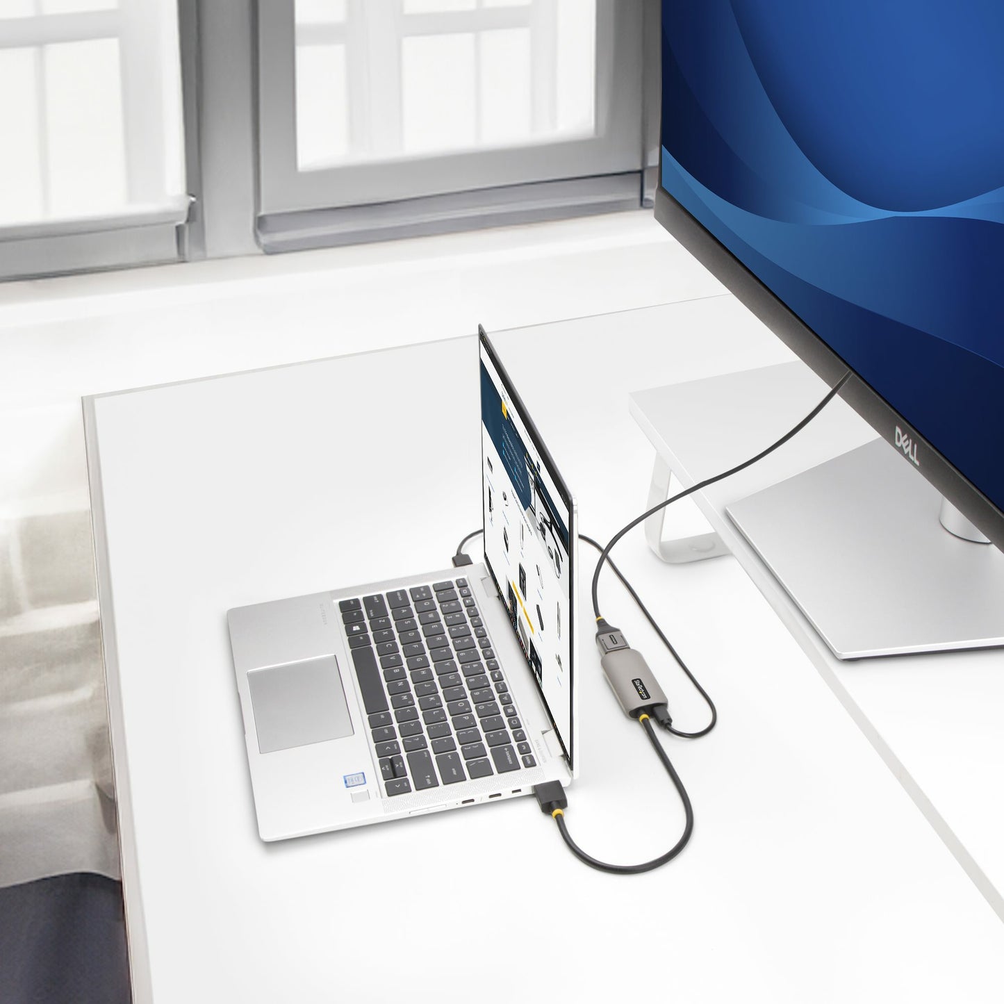 StarTech.com 148B-HDMI-DP-8K adaptador de cable de vídeo 0.3 m HDMI Tipo A (Estándar) DisplayPort Negro, Plata