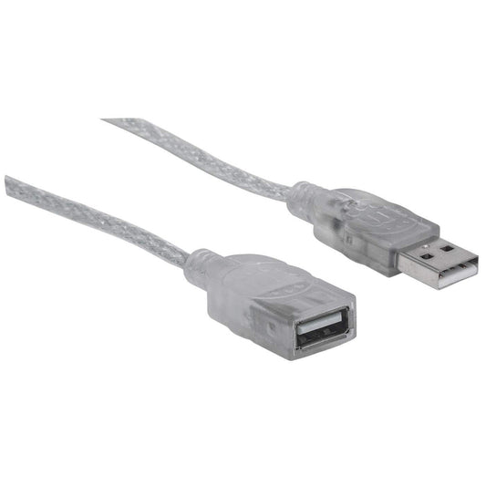 Cable Manhattan USB 2.0 Alta Velocidad 1.8m Color Plata