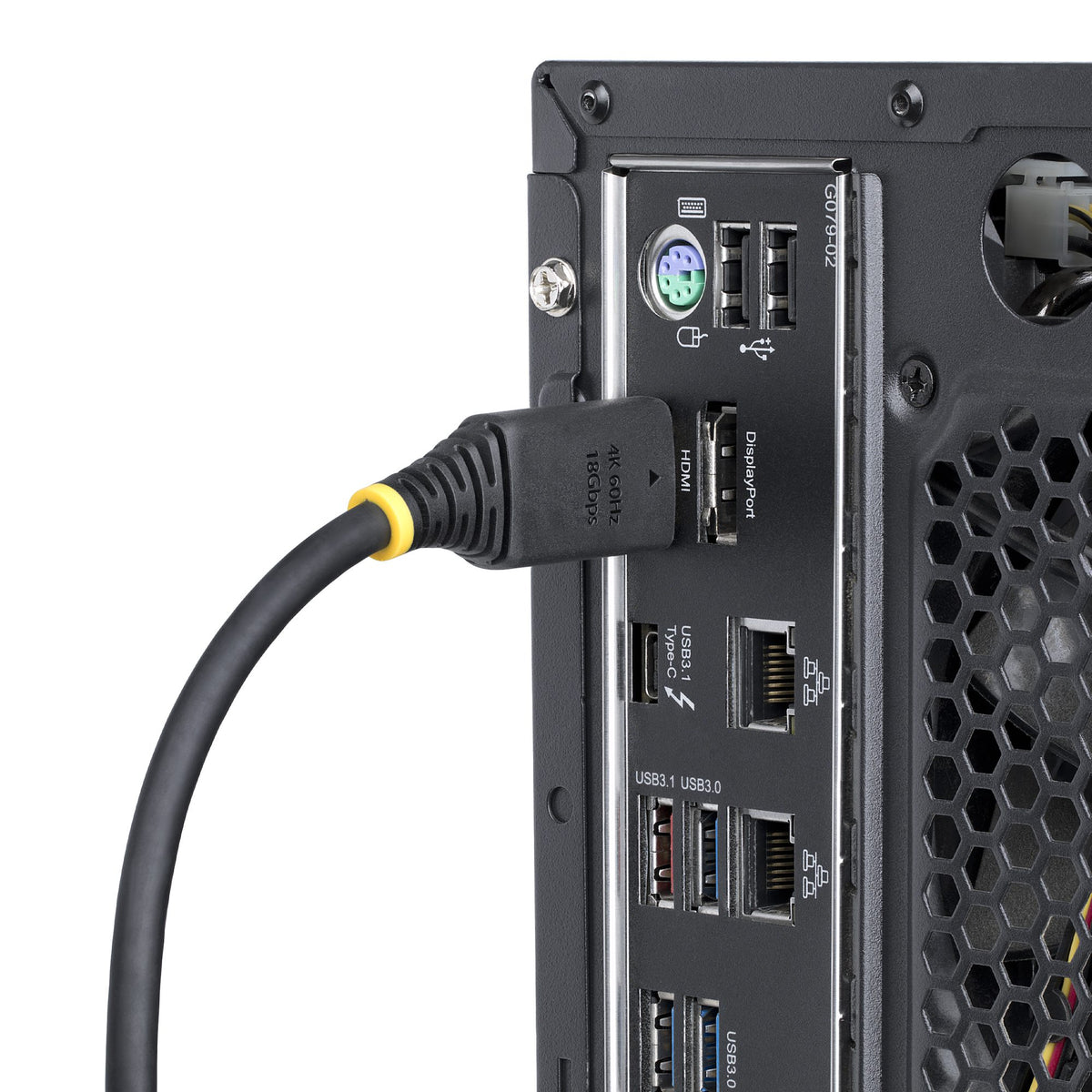 StarTech.com HDMI2-CABLE-GRIP-8F cable HDMI HDMI Tipo A (Estándar) Negro