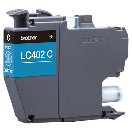 Tinta Brother LC402C Alto Rendimiento Hasta 550 Páginas Color Cian