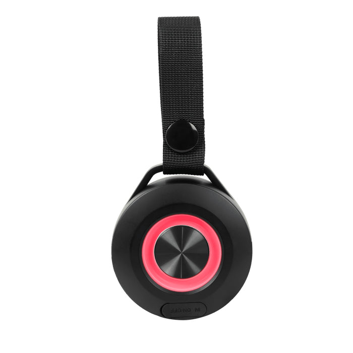 Bocina Perfect Choice Handy Portátil Inalámbrica Batería Recargable Luz RGB Color Negro