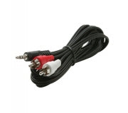 CABLE DE AUDIO STEREN PLUG 3.5MM A 2 PLUGS RCA 1.8M