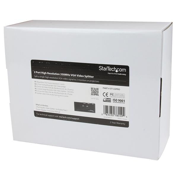 StarTech.com ST122PRO divisor de vídeo 2x VGA