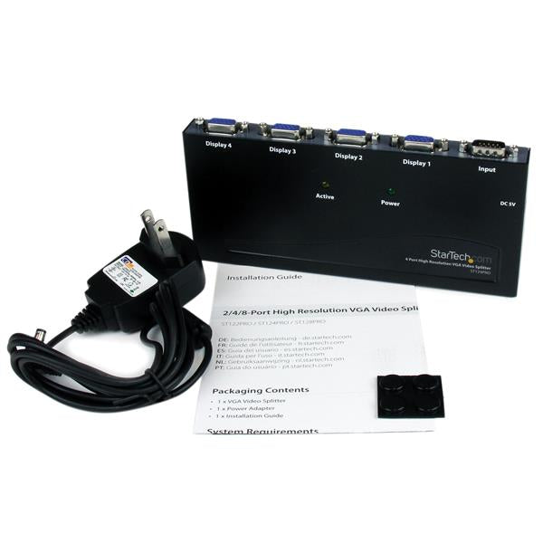 StarTech.com ST124PRO divisor de vídeo 4x VGA