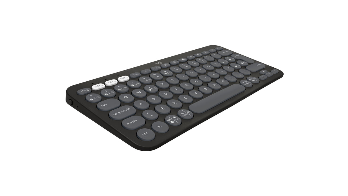 Teclado Bluetooth Logitech Pebble Keys 2 K380S Emparejamiento Multidispositivo Inalámbrico Color Grafito