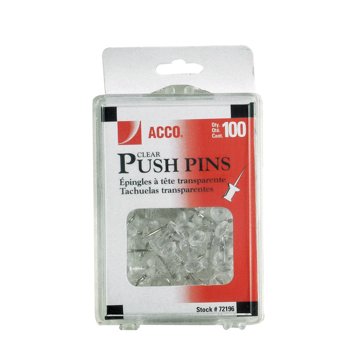 PIN ACCO PLASTICO SURTIDO C/100