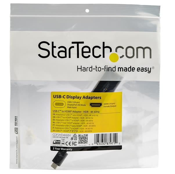 StarTech.com CDP2HD4K60H adaptador gráfico USB 3840 x 2160 Pixeles