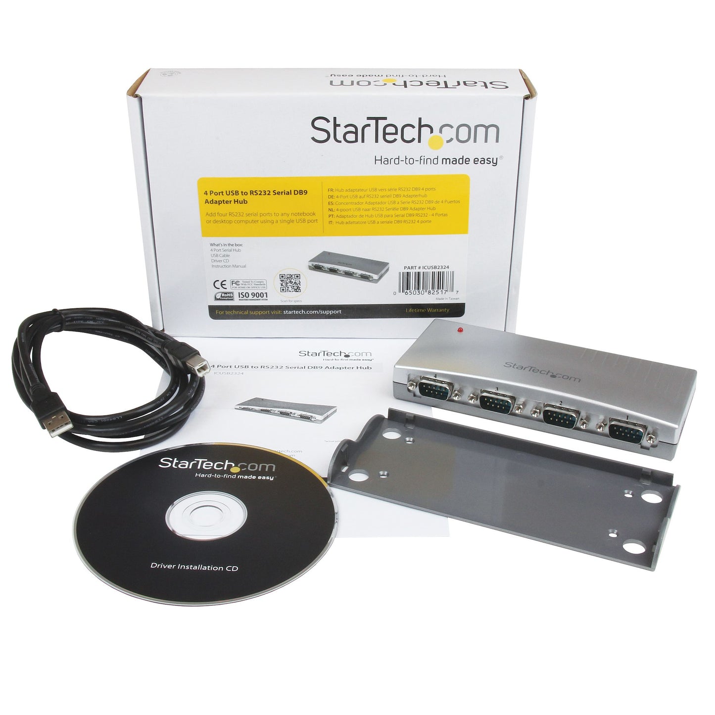 StarTech.com ICUSB2324 nodo concentrador Plata