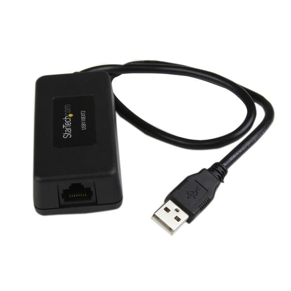 StarTech.com USB110EXT2 extensor de red Transmisor y receptor de red Negro