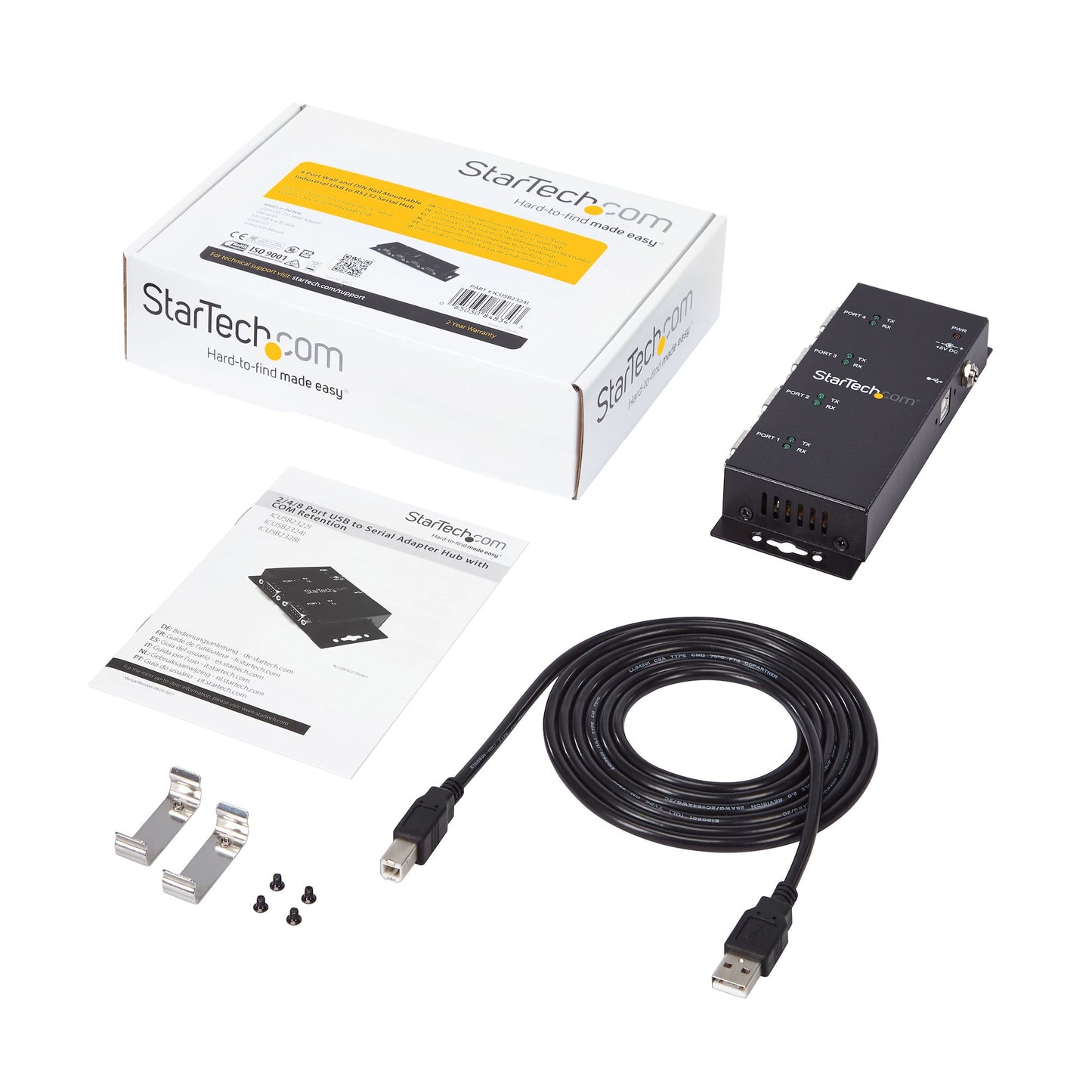 StarTech.com ICUSB2324I nodo concentrador USB 2.0 Type-B Negro