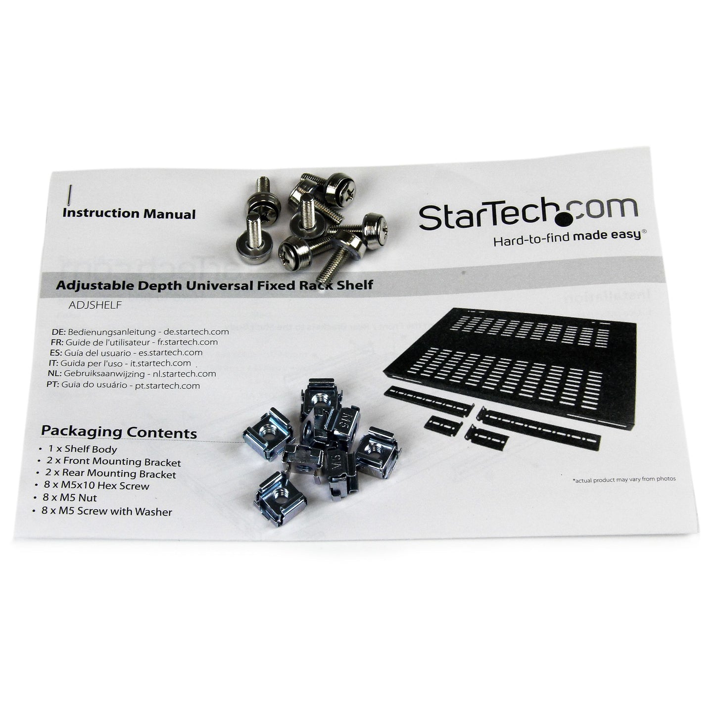 StarTech.com ADJSHELF accesorio para rack Estantería ajustable