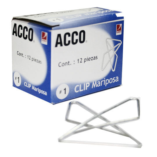 CLIP ACCO GIGANTE No.1 INOXIDABLE 12CLIPS