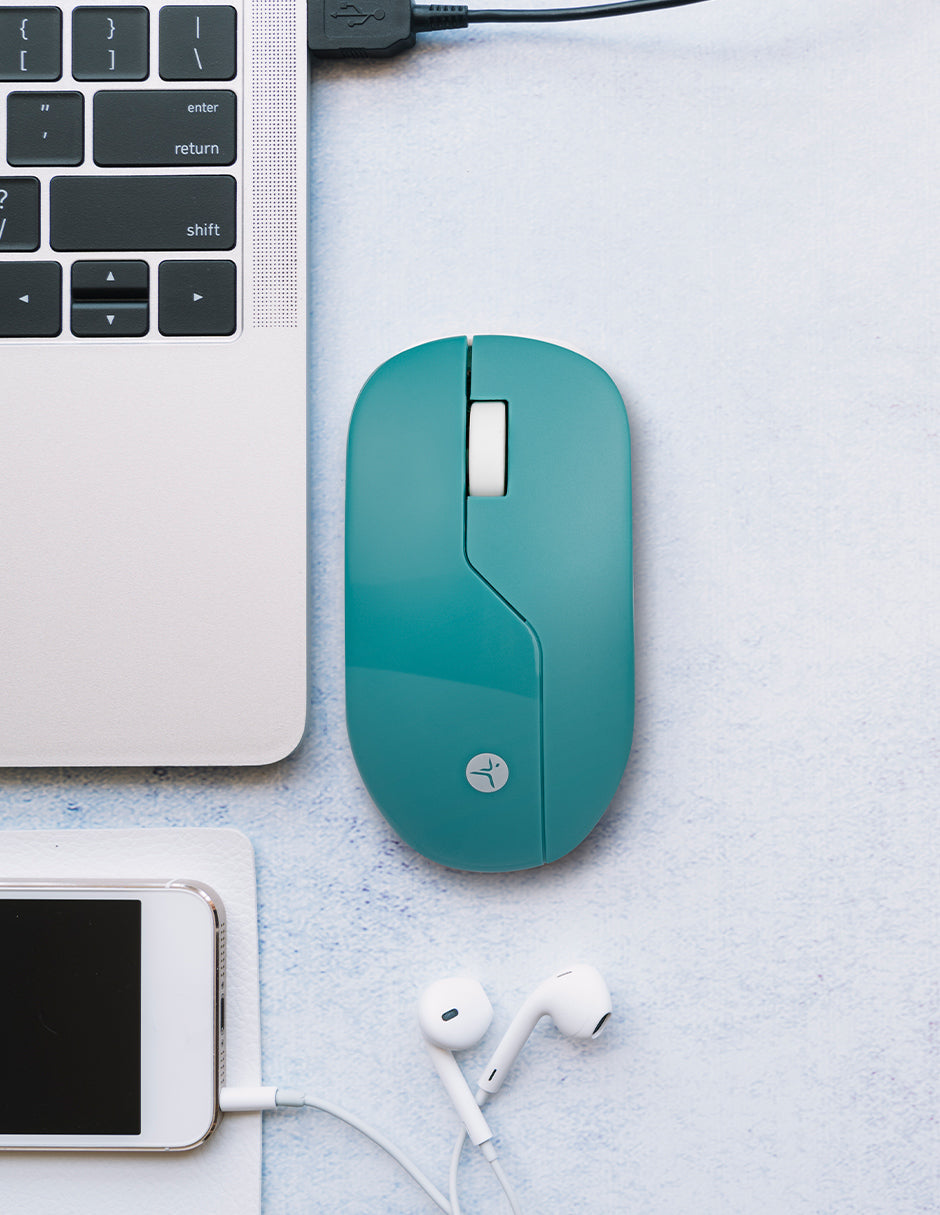 Mouse Inalámbrico TechZone Verde Armor Recargable Wireless