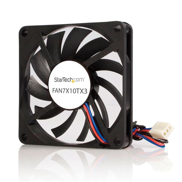 StarTech.com FAN7X10TX3 sistema de refrigeración de computadora Gabinete de la computadora 7 cm Negro