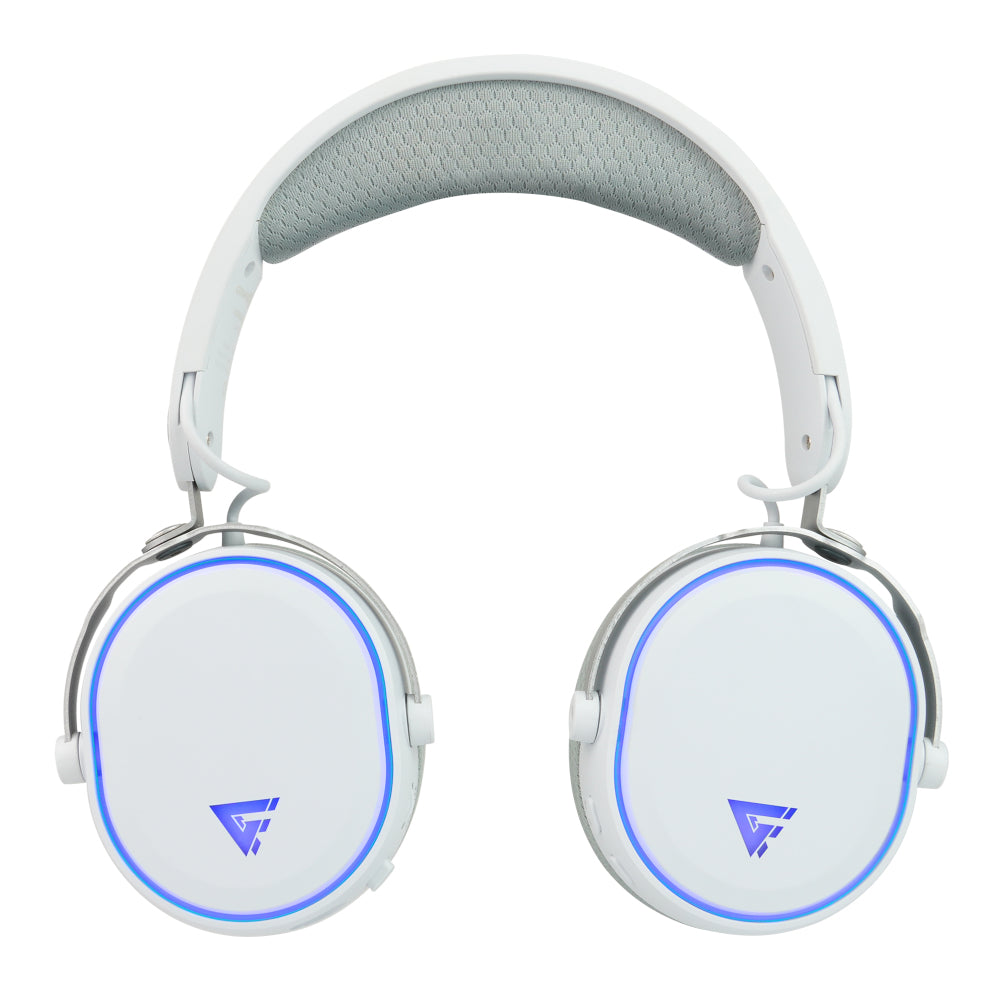 Diadema Game Factor HSB600 Gaming Inalámbrica RGB Triple Conectividad Micrófono Removible Surround 7.1 Color Blanco