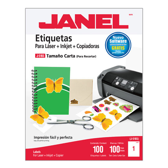 ETIQUETA JANEL 109 LASER 216 X 279 100H C/100