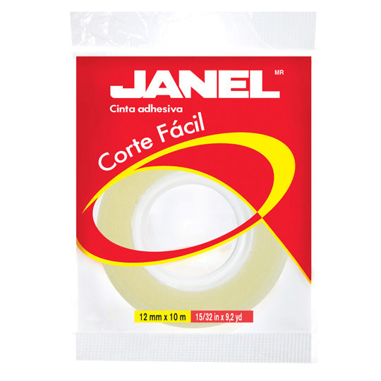 Cinta Adhesiva Janel 119 Corte Fácil 12x10mm Bolsa C/50