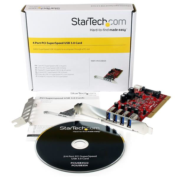 StarTech.com PCIUSB3S4 tarjeta o adaptador de interfaz USB 3.2 Gen 1 (3.1 Gen 1)