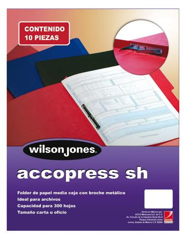 CARPETA ACCO PRESS OFICIO CAOBA C/10