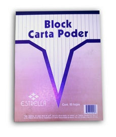 BLOCK ESTRELLA CARTA PODER 50 HJS