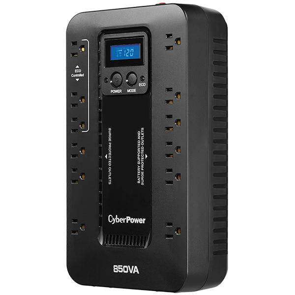 CyberPower EC850LCD sistema de alimentación ininterrumpida (UPS) Línea interactiva 0.85 kVA 510 W 12 salidas AC