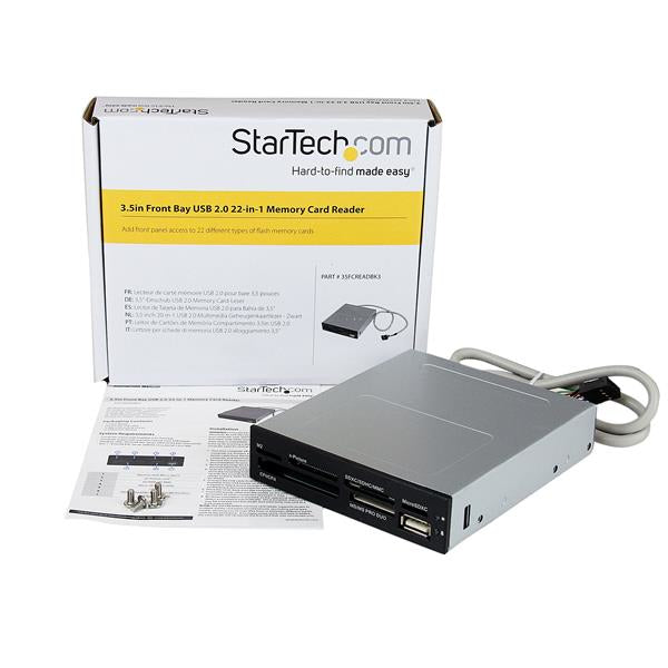StarTech.com 35FCREADBK3 lector de tarjeta IDC Interno Negro