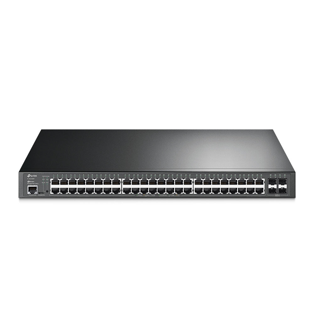 TP-Link JetStream TL-SG3452XP dispositivo de redes Gestionado L2+ Gigabit Ethernet (10/100/1000) Energía sobre Ethernet (PoE) 1U Negro
