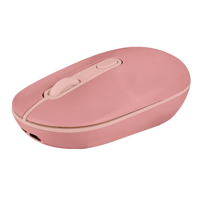 MOUSE RECARGABLE PERFECT CHOICE 2.4GHZ+BT CLIC SILENCIOSO COLORI - ROSA