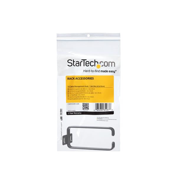StarTech.com CMHOOK1UN accesorio para rack Anillo organizador de cables