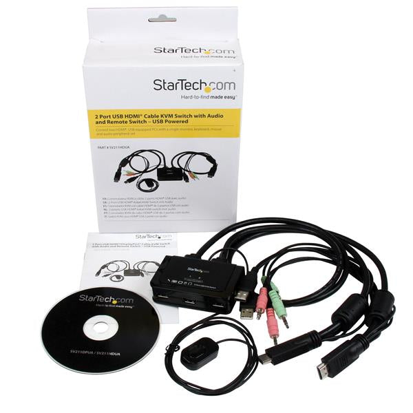 StarTech.com SV211HDUA interruptor KVM Negro