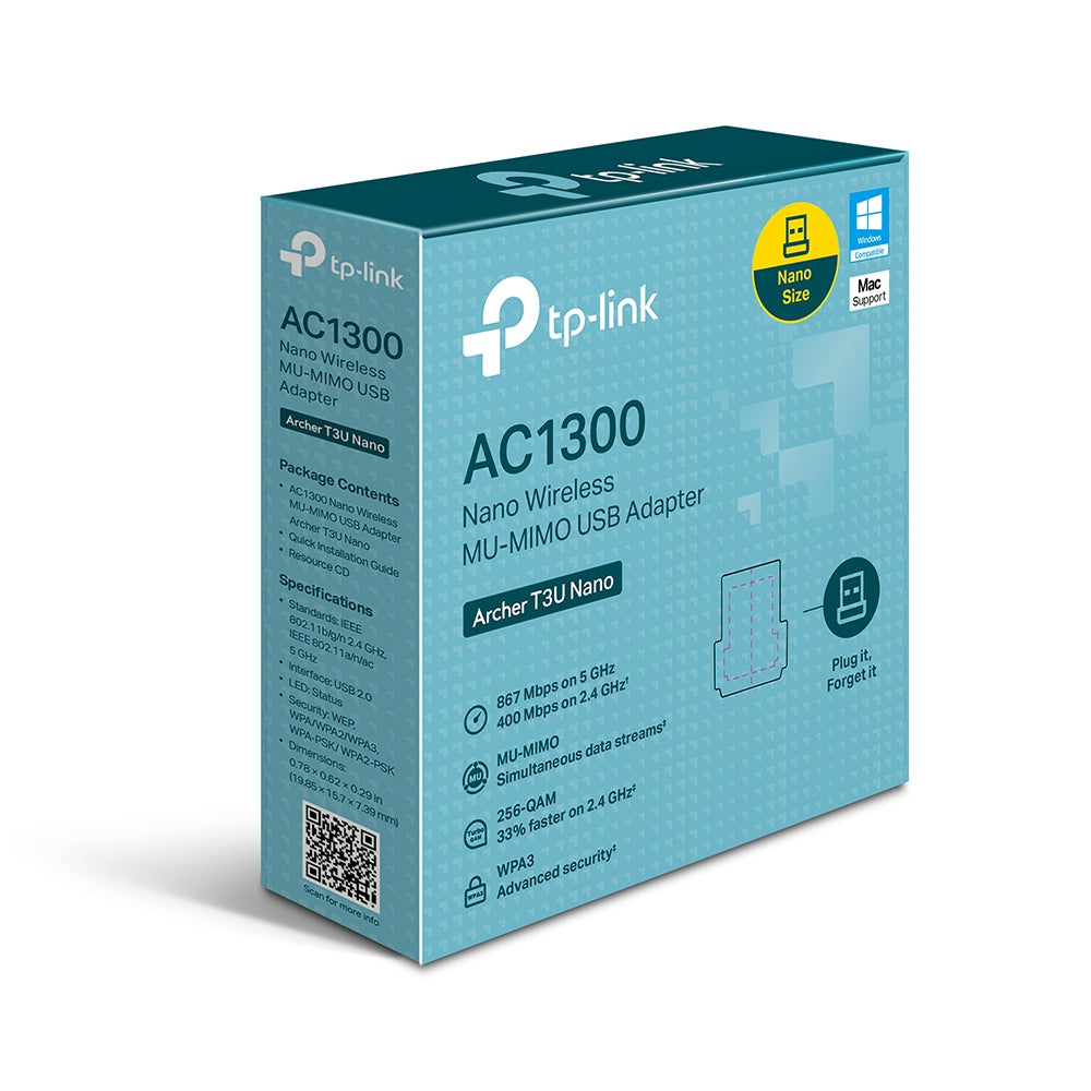 Adaptador TP-Link Nano Dual Band Wi-Fi USB 867 Mbps at 5 GHz