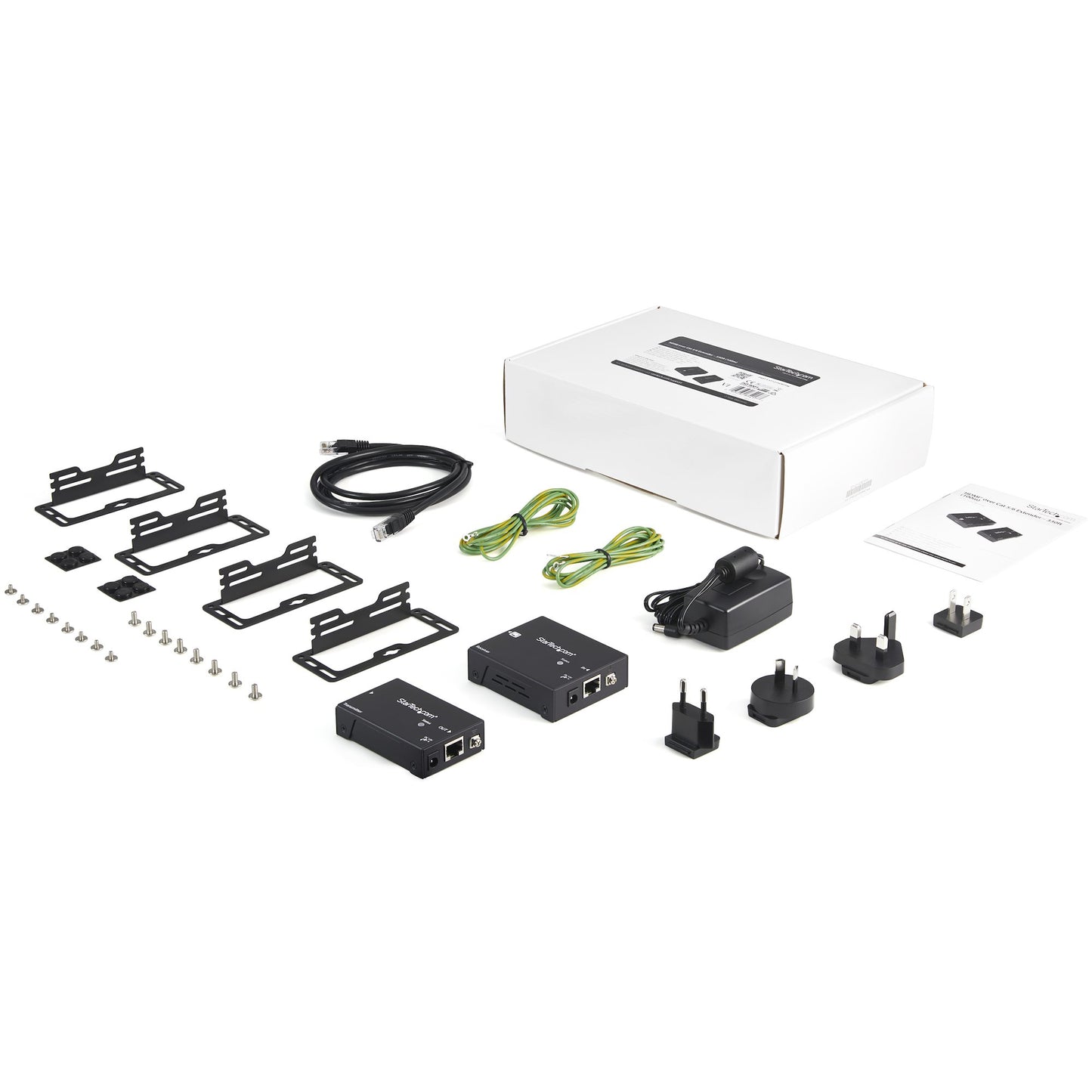 StarTech.com ST121HDBTPW extensor de audio/video Transmisor y receptor AV Negro