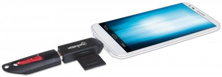 Manhattan 406222 lector de tarjeta USB/Micro-USB Negro