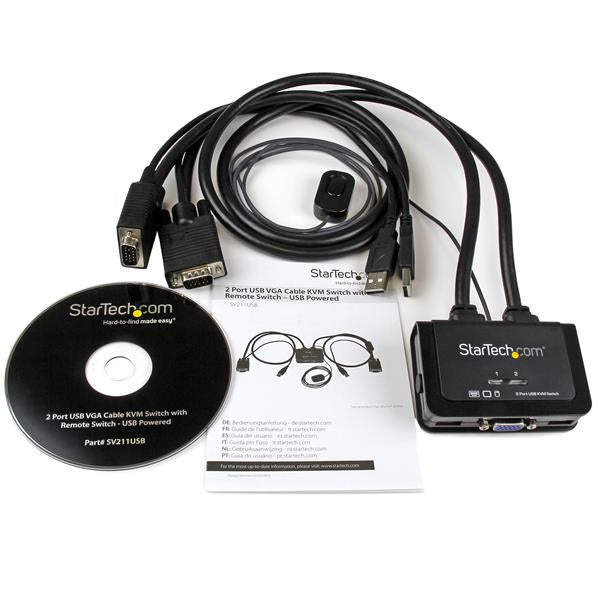 StarTech.com SV211USB interruptor KVM Negro