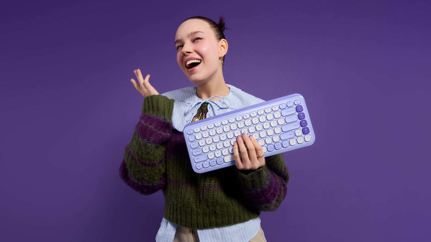 Teclado y Mouse Logitech Pop Icon Lila
