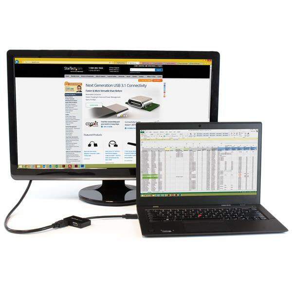 StarTech.com DP2HDVGA adaptador de cable de vídeo 0.15 m Negro