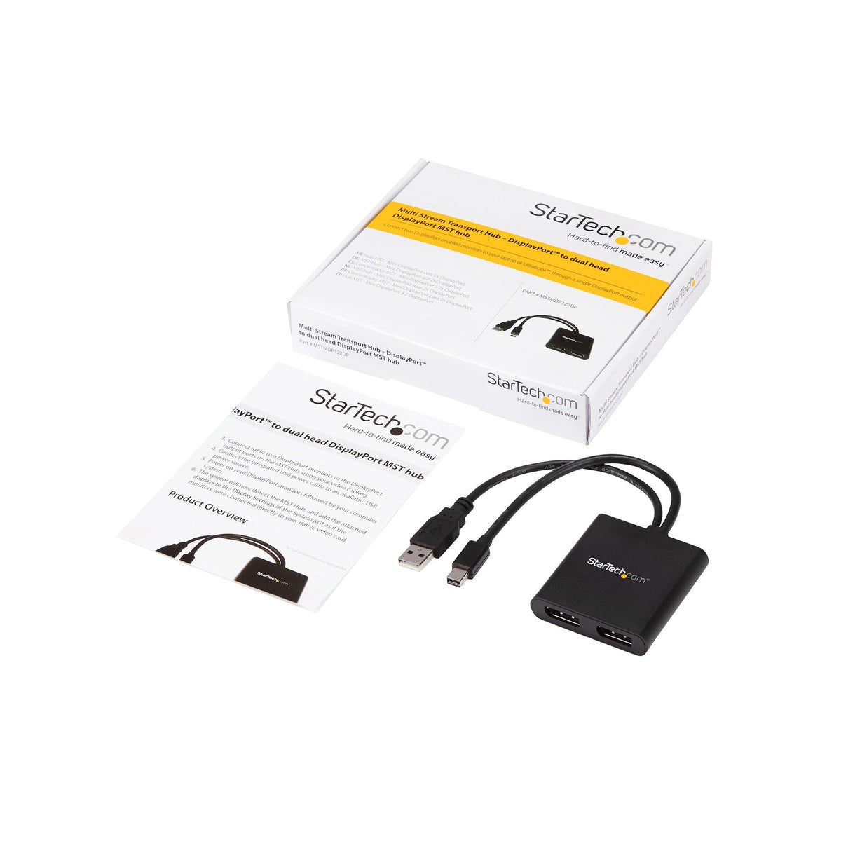 StarTech.com MSTMDP122DP divisor de vídeo Mini DisplayPort 2x DisplayPort