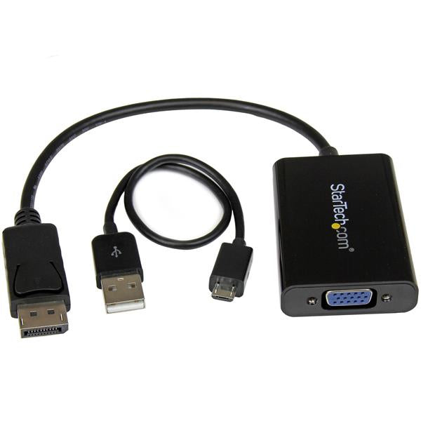 StarTech.com DP2VGAA adaptador de cable de vídeo 0.184 m Negro