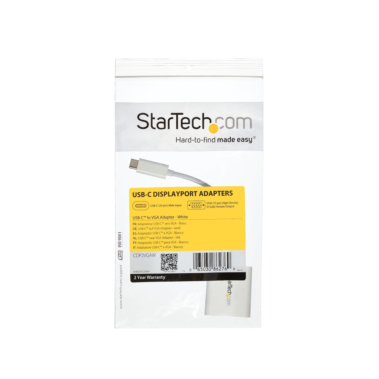 StarTech.com CDP2VGAW adaptador gráfico USB 1920 x 1200 Pixeles