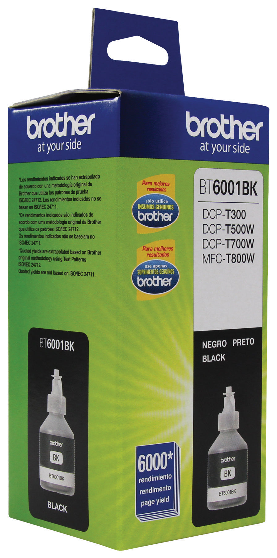 Tinta Brother BT6001BK Rendimiento Ultra 6000 Páginas Color Negro