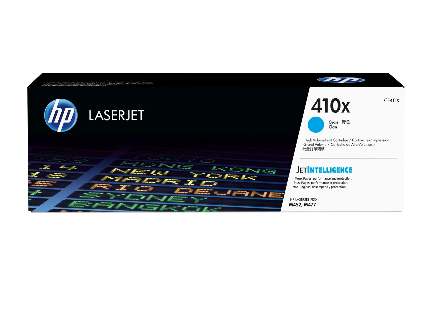 Toner HP LaserJet 410X Cian Alto Rendimiento