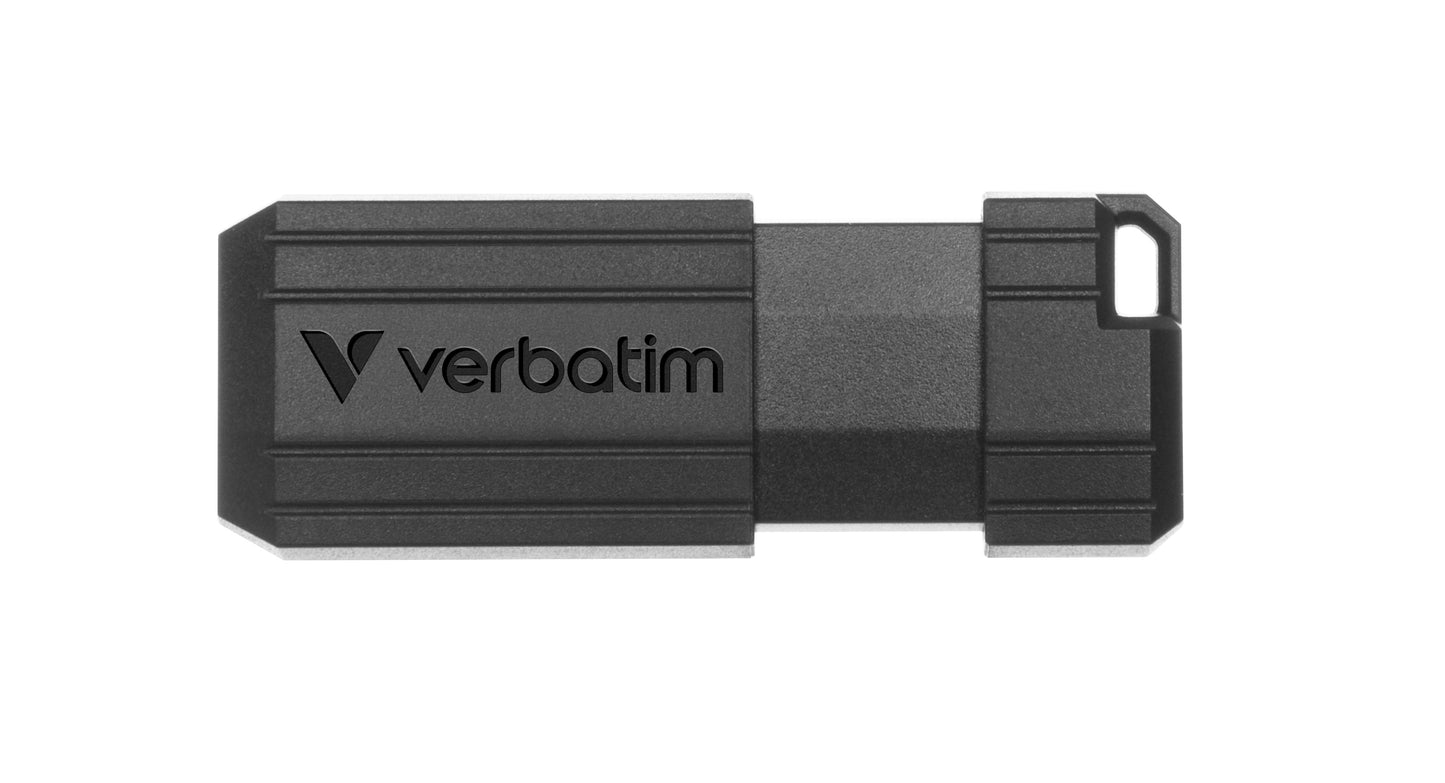 Memoria USB VERBATIM Flash 2.0 PinStripe 16GB -Negro