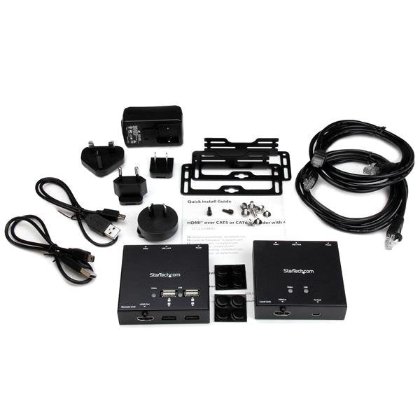 StarTech.com ST121USBHD extensor de audio/video Transmisor y receptor AV Negro