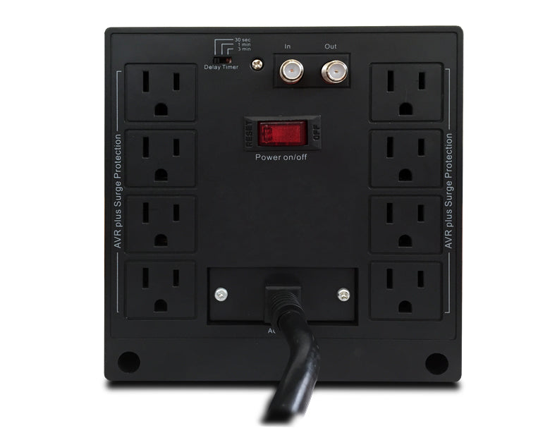 CDP R-AVR2408 regulador de voltaje 8 salidas AC 120 V Negro, Gris